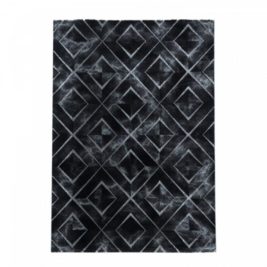Ayyildiz Kusový koberec Naxos 3812 – černá/šedá 80x150 cm