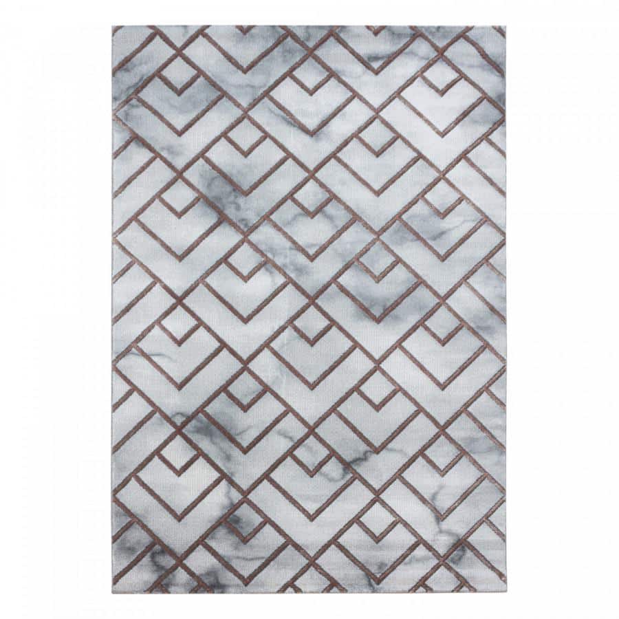 Ayyildiz Kusový koberec Naxos 3813 – šedá/hnědá 80x250 cm