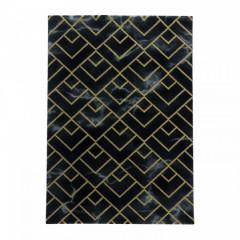 Kusový koberec Naxos 3814 černá/žlutá
