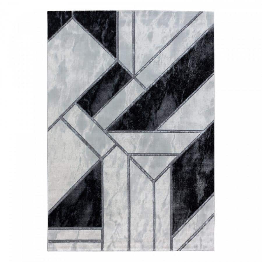 Ayyildiz Kusový koberec Naxos 3817 – šedá/černá/bílá 200x290 cm