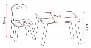 Dětský stůl s židlemi Scandi DSKE0409