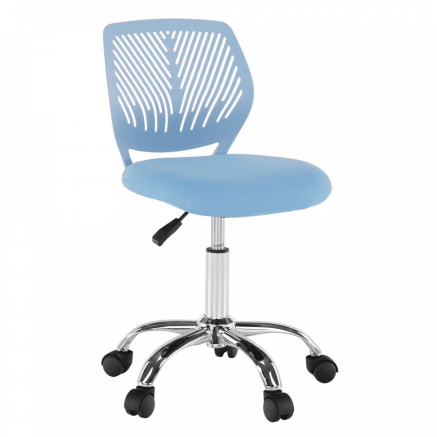 Levně Tempo Kondela Dětská otočná židle SELVA, modrá/chrom + kupón KONDELA10 na okamžitou slevu 3% (kupón uplatníte v košíku)