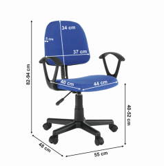 Kancelářská židle TAMSON - modrá / černá č.4