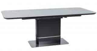 Jídelní stůl PALLAS rozkládací černá mat/šedý mramor