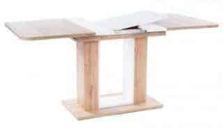 Jídelní stůl rozkládací TWINS 140x80 dub artisan/bílá mat