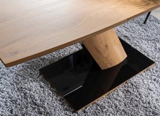 Jídelní stůl rozkládací TORONTO 120x80 dub/černý lak