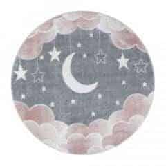 Dětský kusový koberec Funny 2101 – růžová noční obloha