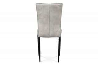 Jídelní židle AC-9910 LAN3 - lanýžová látka imitace broušené kůže, kov černý mat č.2