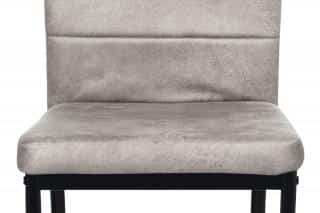 Jídelní židle AC-9910 LAN3 - lanýžová látka imitace broušené kůže, kov černý mat č.4