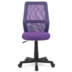 Dětská židle, potah fialová látka, síťovina MESH a ekokůže, výškově nastavitelná KA-Z101 PUR