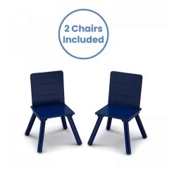 Dětský stůl s židlemi šedo-modrý DSBH0743