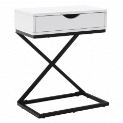Příruční/noční stolek VIRED - bílá/černá č.1