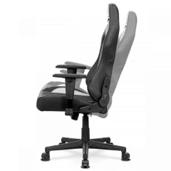 Herní křeslo E-RACER, potah šedá a černá ekokůže, HM, opěrák 90°-180° KA-F06 GREY