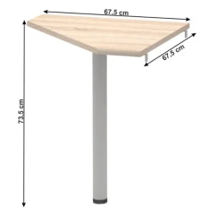 Rohový stolek JOHAN 2 NEW 06 - dub sonoma/kov č.4