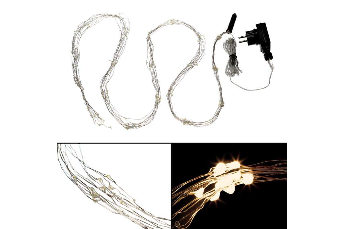 Autronic Řetěz s LED světýlky, do zásuvky, barva teplá bílá LED963330