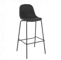 Barová židle MARIOLA 2 NEW - tmavě šedá látka / kov č.1