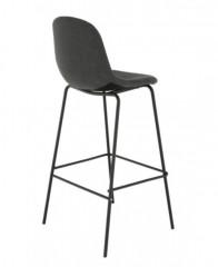 Barová židle MARIOLA 2 NEW - tmavě šedá látka / kov č.11