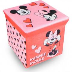 Úložný box na hračky Minnie růžová s víkem UBBH0770