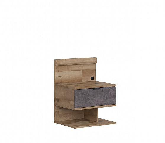 Levně BRW Arica noční stolek KOM1S/L, dub silva/beton
