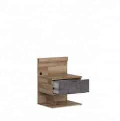 Arica noční stolek KOM1S/P, dub silva/beton č.3