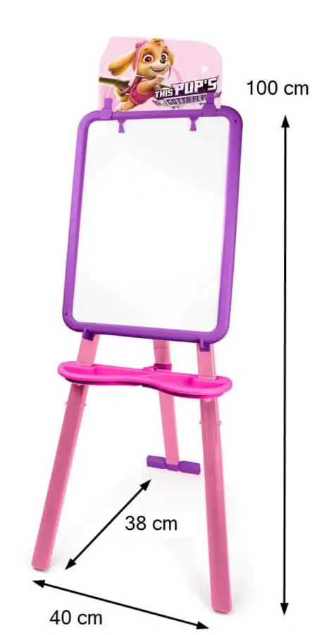bHome Dětská oboustranná tabule Tlapková Patrola růžová TABH0830