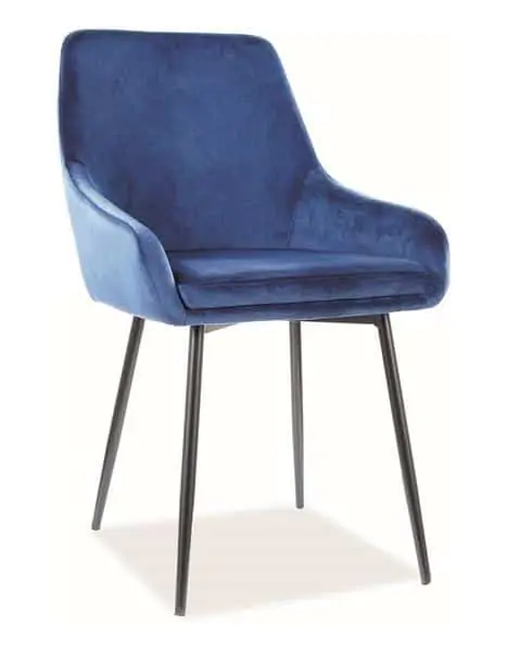 Casarredo Jídelní čalouněná židle ANNIE velvet granátově modrá/černá