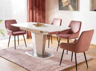 Jídelní čalouněná židle ALBI velvet zelená/černá č.2