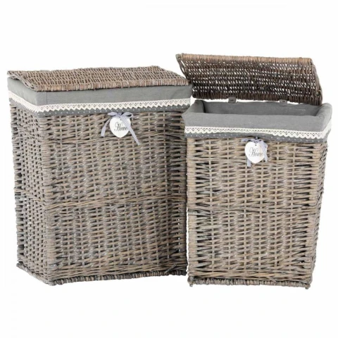 Sada 2 kusů košů na prádlo PRT163-GREY Sada 2 kusů košů na prádlo PRT163-GREY