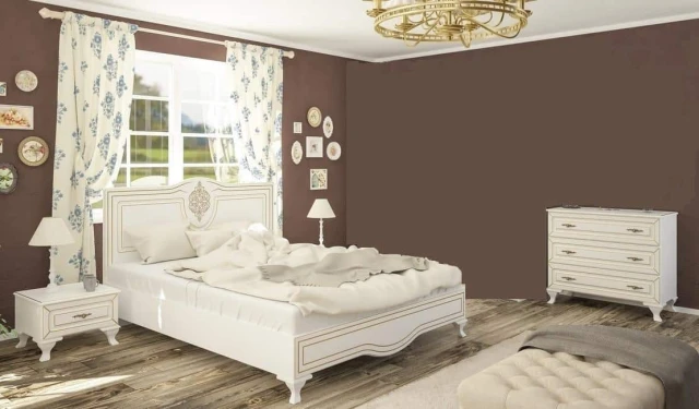 Sestava do ložnice MILAN bílý mat (postel 160, 2x NS, komoda 3S)