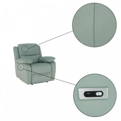 Relaxační křeslo s elektrickým polohováním, kůže / ekokůže neomint, VIVAN