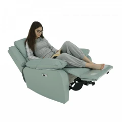 Relaxační křeslo s elektrickým polohováním, kůže / ekokůže neomint, VIVAN