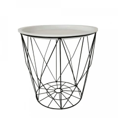 Příruční stolek, bílá / černá, Salero New