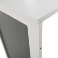 Skládací stůl na zeď, s křídovou tabulí, bílá, ZALMAN