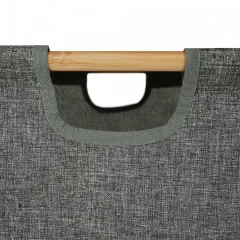 Regál, lakovaný bambus/látka šedá, KELANA