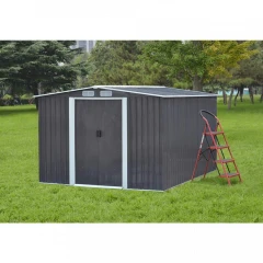 Plechový zahradní domek na nářadí, šedá / bílá, 2,6x3, 1m, HAMAL TYP 3