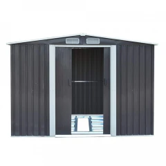 Plechový zahradní domek na nářadí, šedá / bílá, 2,6x3, 1m, HAMAL TYP 3