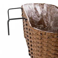 Závěsný květináč, ratan, béžový, JEOR