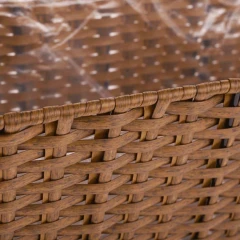 Závěsný květináč, ratan, béžový, JEOR