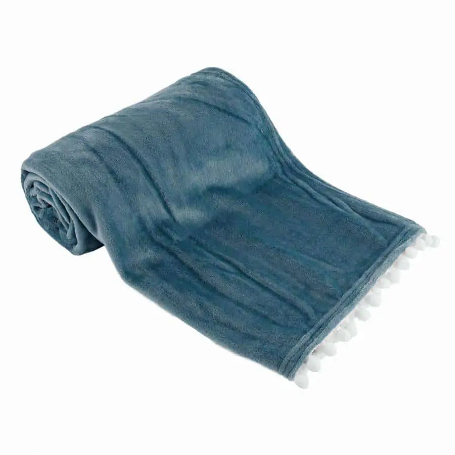 Plyšová deka AKRA, ocelová modrá