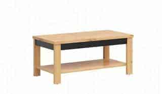 OSTIA konferenční stolek LAW/120, dub artisan/černý lesk č.2