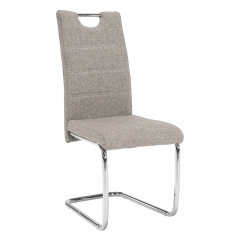 Jídelní židle ABIRA NEW - látka krémová/ chrom č.1