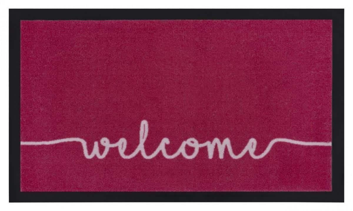 Hanse Home Protiskluzová rohožka Printy 105379 – Welcome růžová 45x75 cm