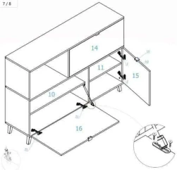 Komoda NEST KM-1 - dub lefkas/černá č.2
