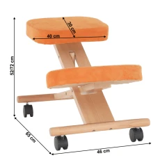 Ergonomická klekačka FLONET - oranžová/buk č.6