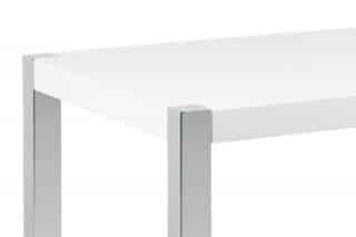Jídelní stůl 120x75 cm AT-2066 WT - vysoký lesk bílý / chrom č.2