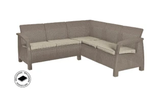 Rohové sofa CORFU RELAX - cappuccino + pískové podušky č.1