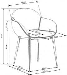 Jídelní židle s područkami K-304 č.3