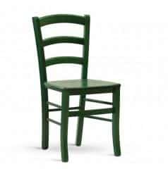 Dřevěná židle Paysane COLOR - masiv verde