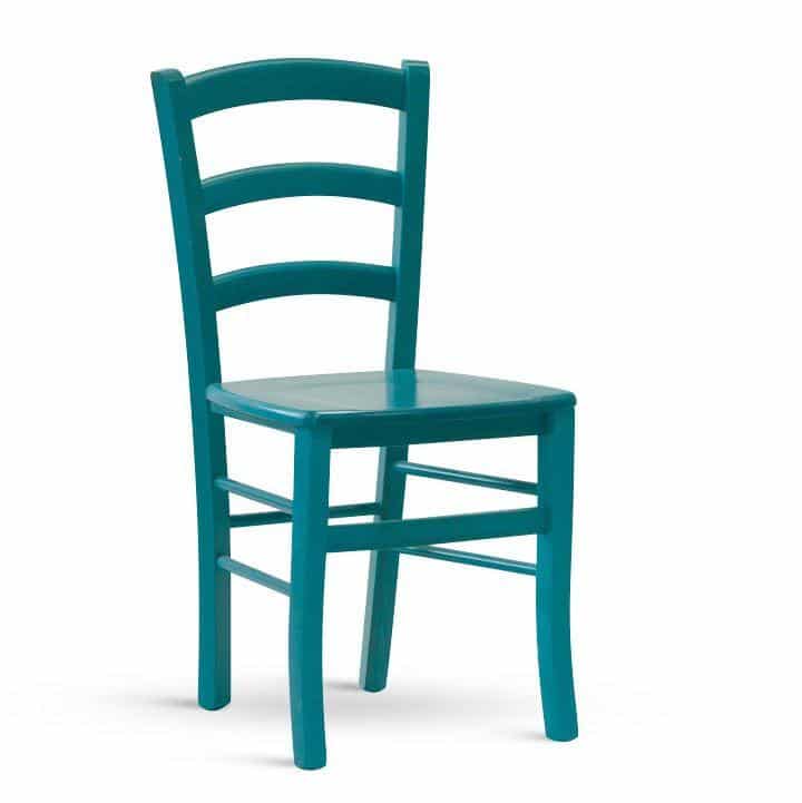 ATAN Dřevěná židle Paysane COLOR - masiv blu - II.jakost