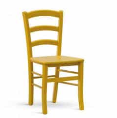 Dřevěná židle Paysane COLOR - masiv giallo č.1